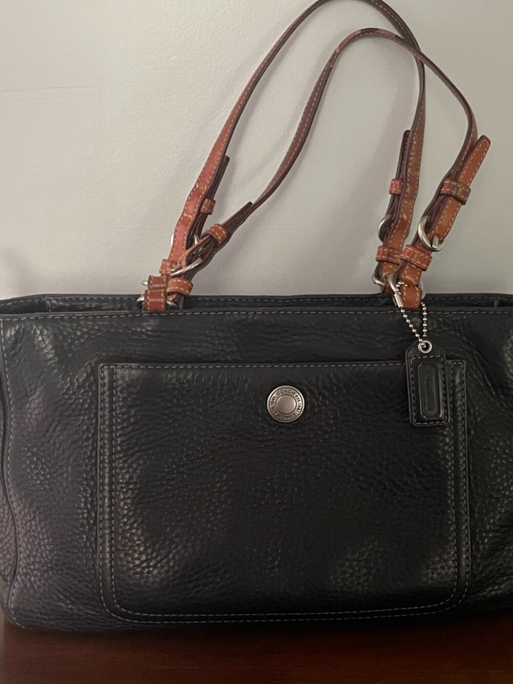 Vintage Y2K Coach Black Pebbled Leather Ergo Tote Bag 🖤
